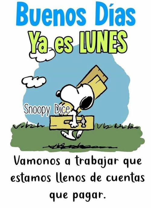 Buenos Días Snoopy Dice 
